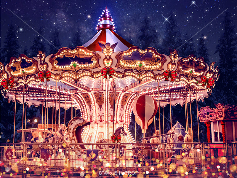 Winter Wonderland Carousel - HSD Photography Backdrops
