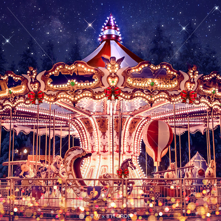 Winter Wonderland Carousel - HSD Photography Backdrops