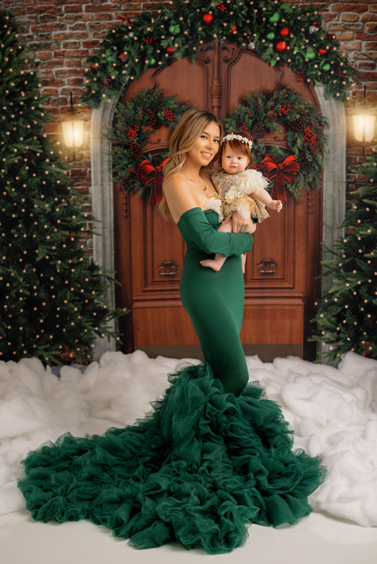 Christmas Cathedral Doors - HSD Photography Backdrops