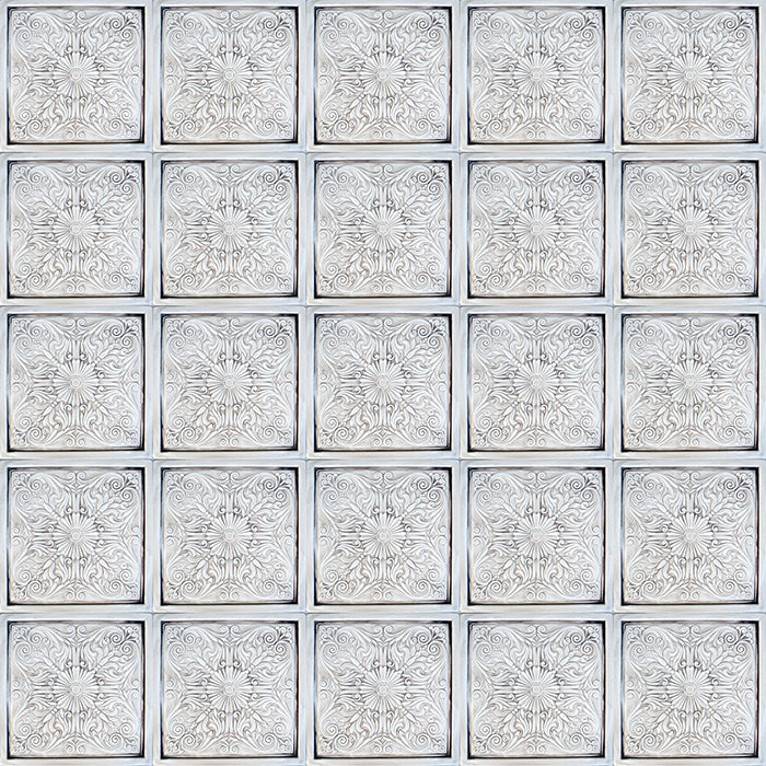 Antique White Tin Tiles - HSD Photography Backdrops