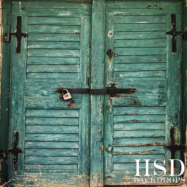 Old Blue Barn Doors - HSD Photography Backdrops