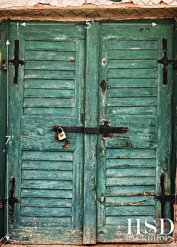 Old Blue Barn Doors - HSD Photography Backdrops 