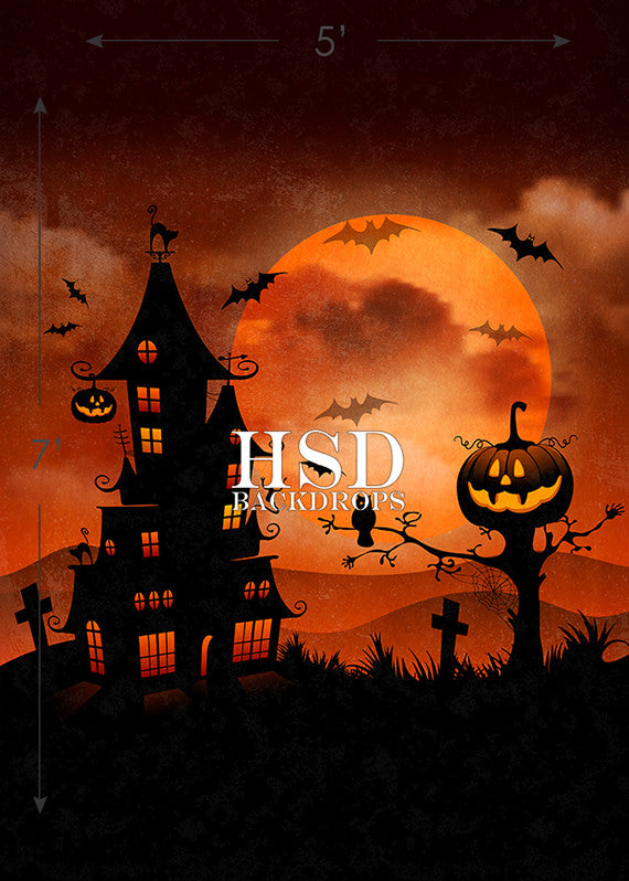 Haunted Halloween - HSD Photography Backdrops