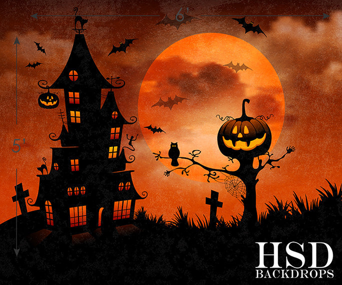 Haunted Halloween - HSD Photography Backdrops