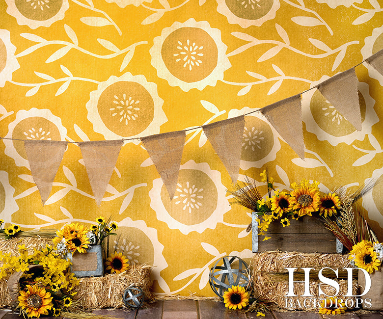 Sunflower Set Up - HSD Photography Backdrops
