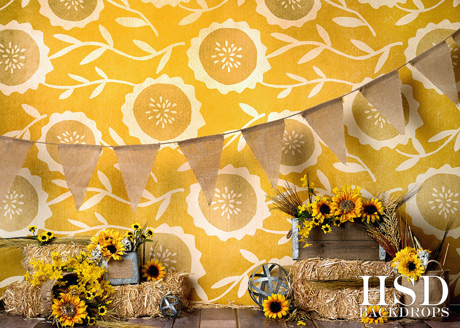 Sunflower Set Up - HSD Photography Backdrops