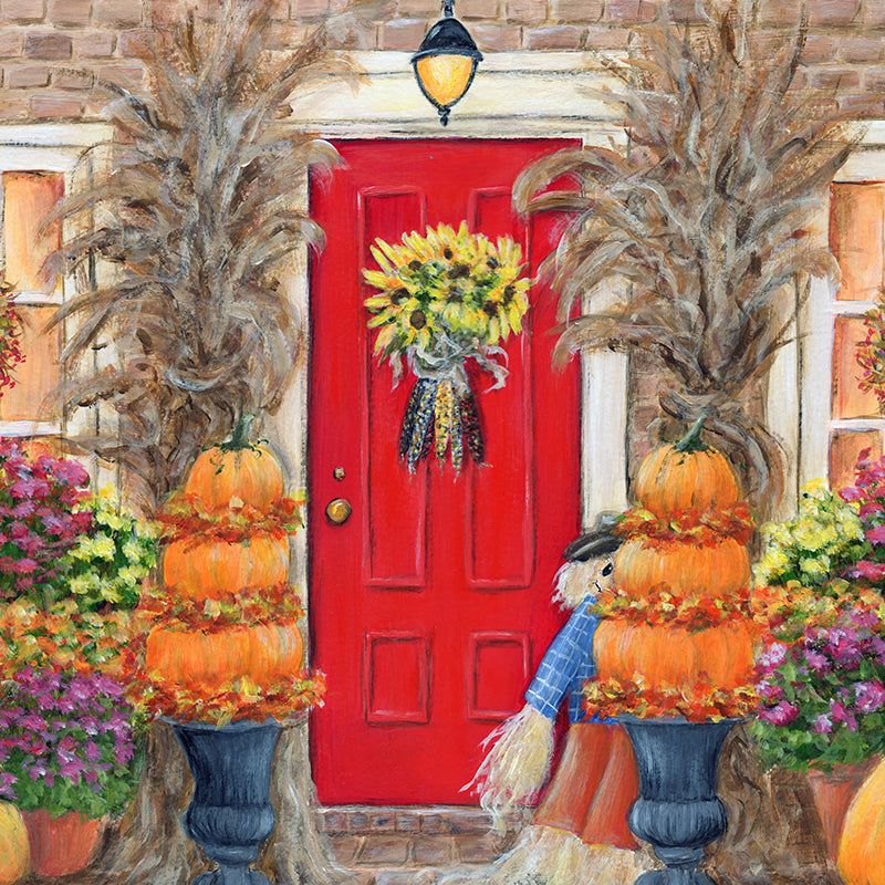 Red Fall Door - HSD Photography Backdrops