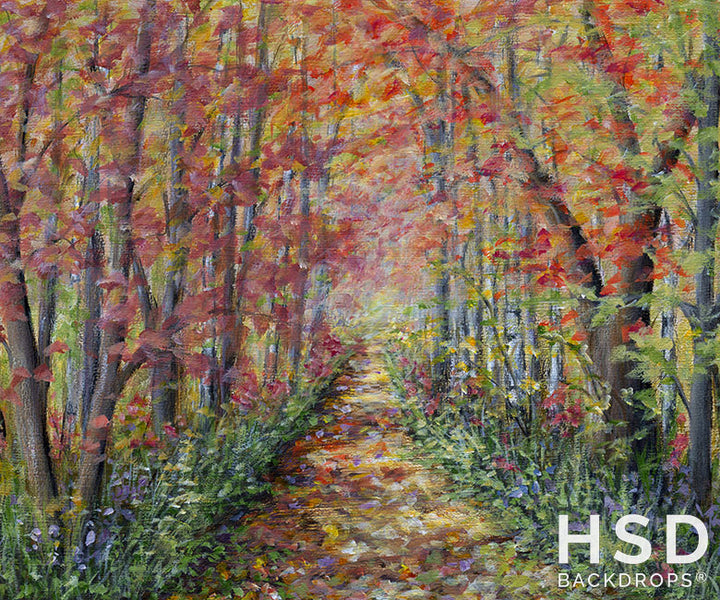 Fall Forest Photo Backdrop - HSD Photography Backdrops