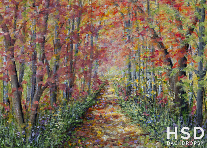 Fall Forest Photo Backdrop - HSD Photography Backdrops
