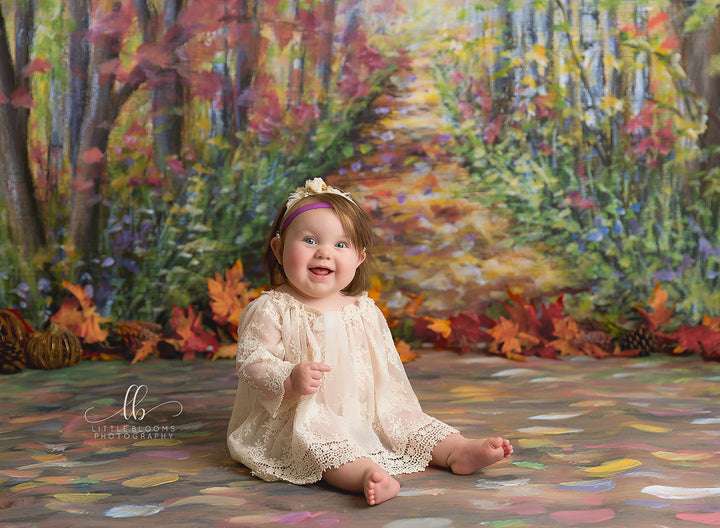 Fall Forest Photo Backdrop - HSD Photography Backdrops