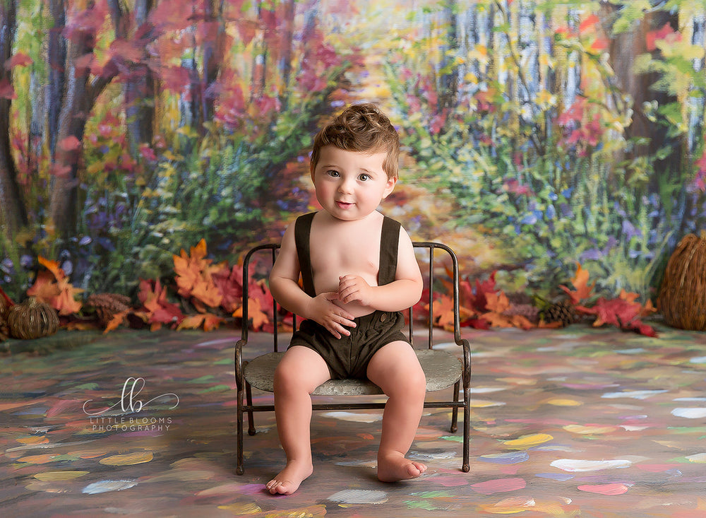Fall Forest Photo Backdrop - HSD Photography Backdrops
