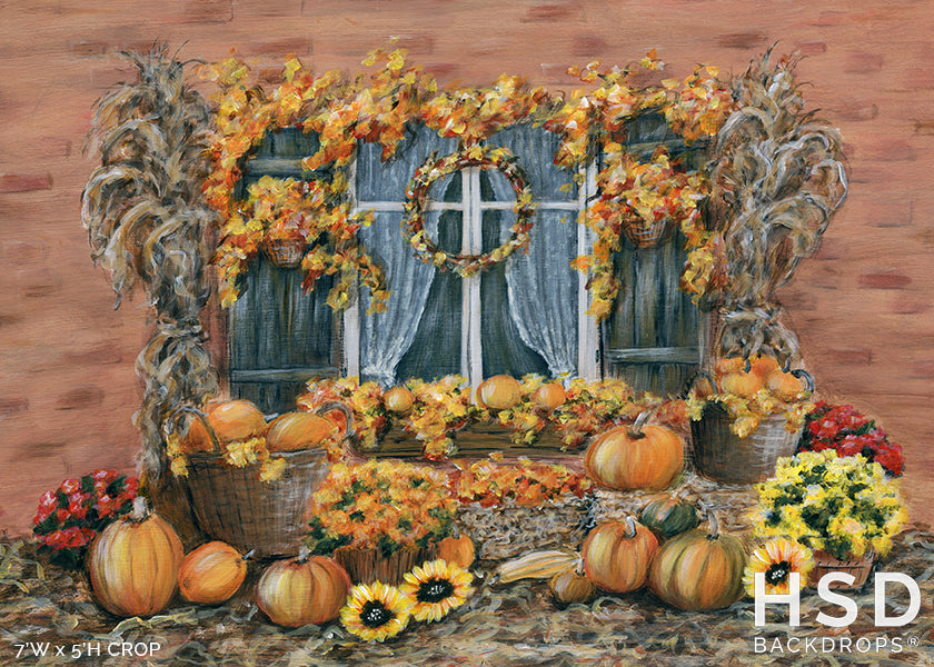 Fall Window - HSD Photography Backdrops