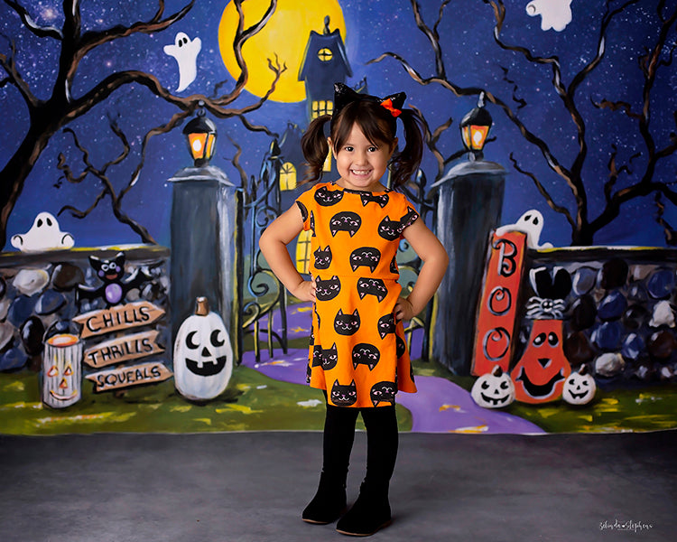 Haunted House on the Hill - HSD Photography Backdrops