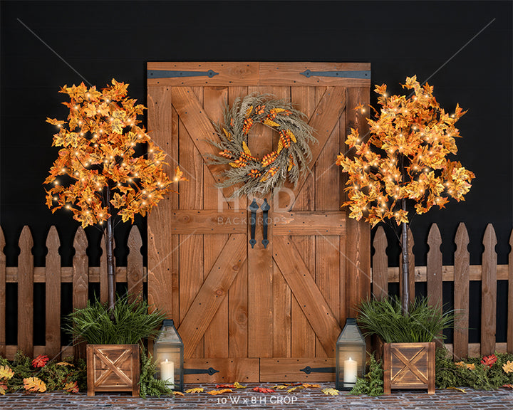 Fall Front Door - HSD Photography Backdrops