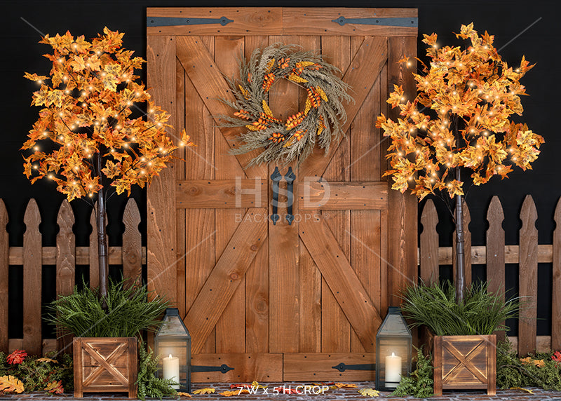 Fall Front Door - HSD Photography Backdrops
