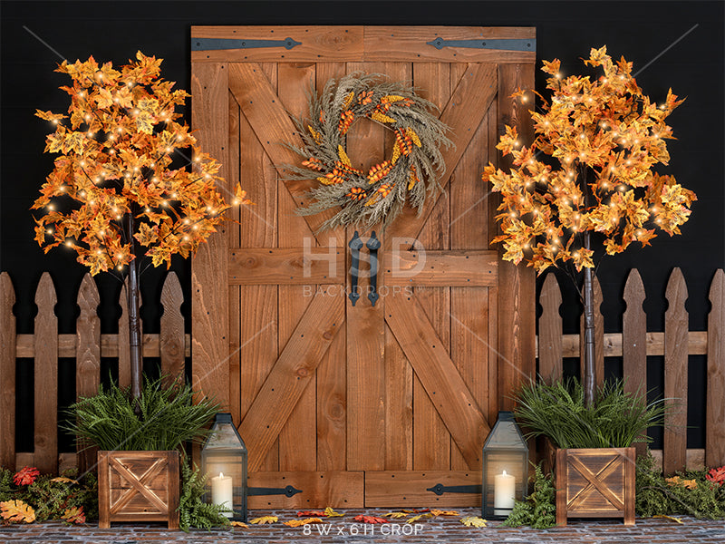 Fall Front Door - HSD Photography Backdrops