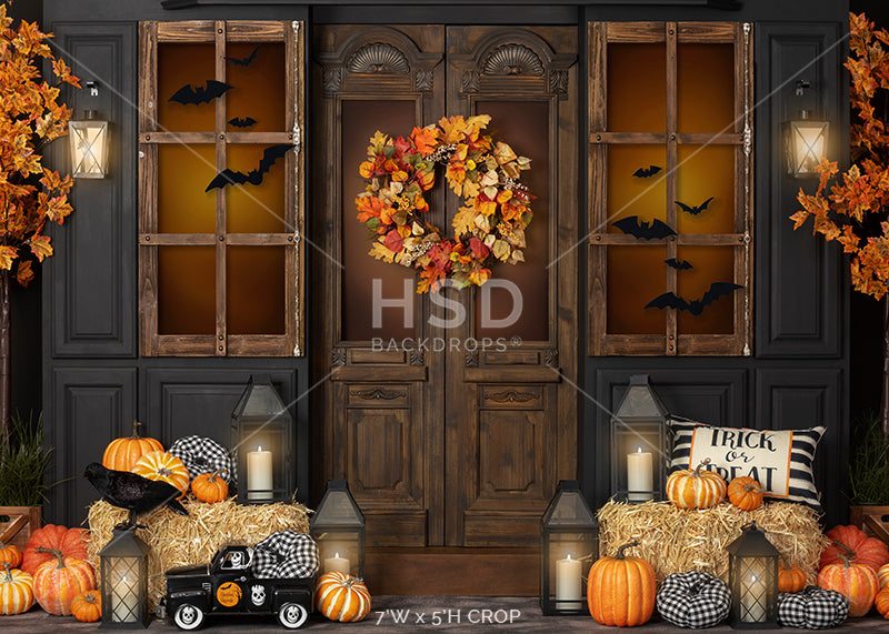 Halloween Porch - HSD Photography Backdrops