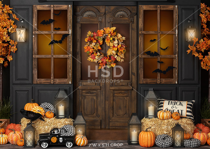 Halloween Porch - HSD Photography Backdrops