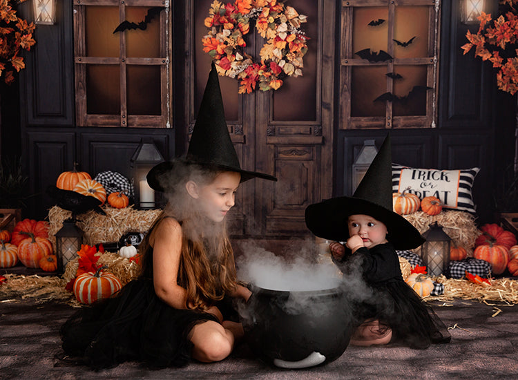 Halloween Porch - HSD Photography Backdrops