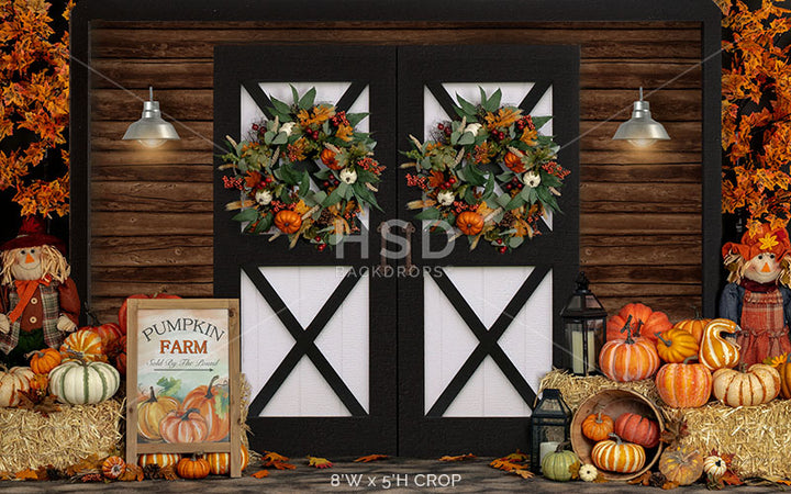 Pumpkin Patch Barn - HSD Photography Backdrops