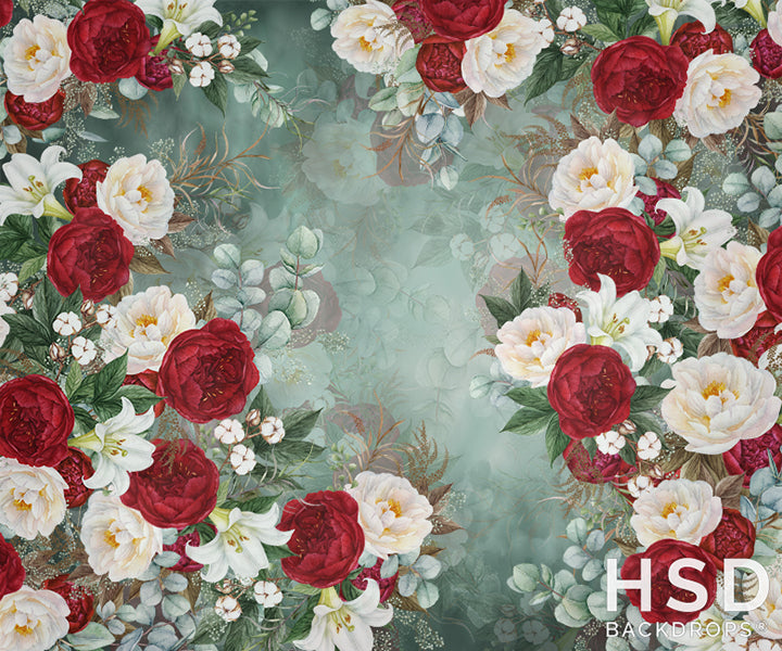 Kate Christmas Floral - HSD Photography Backdrops