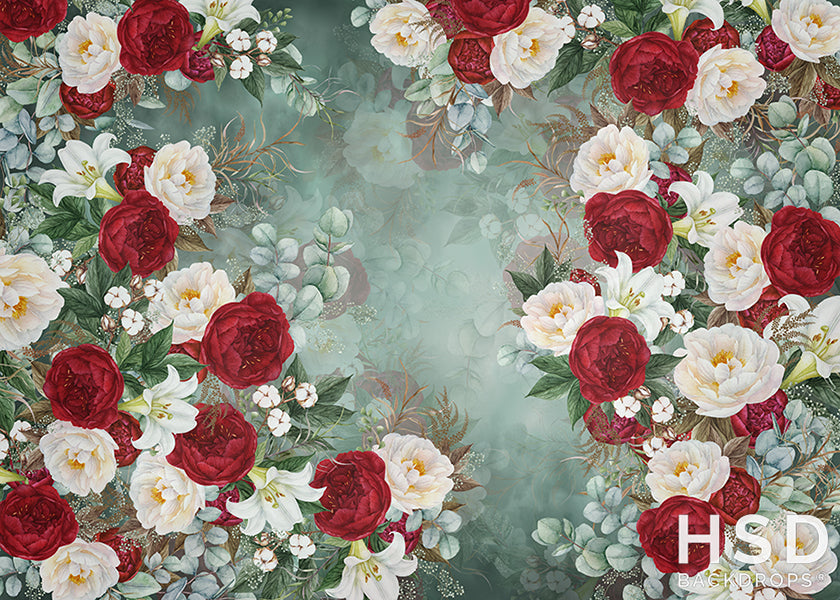 Kate Christmas Floral - HSD Photography Backdrops