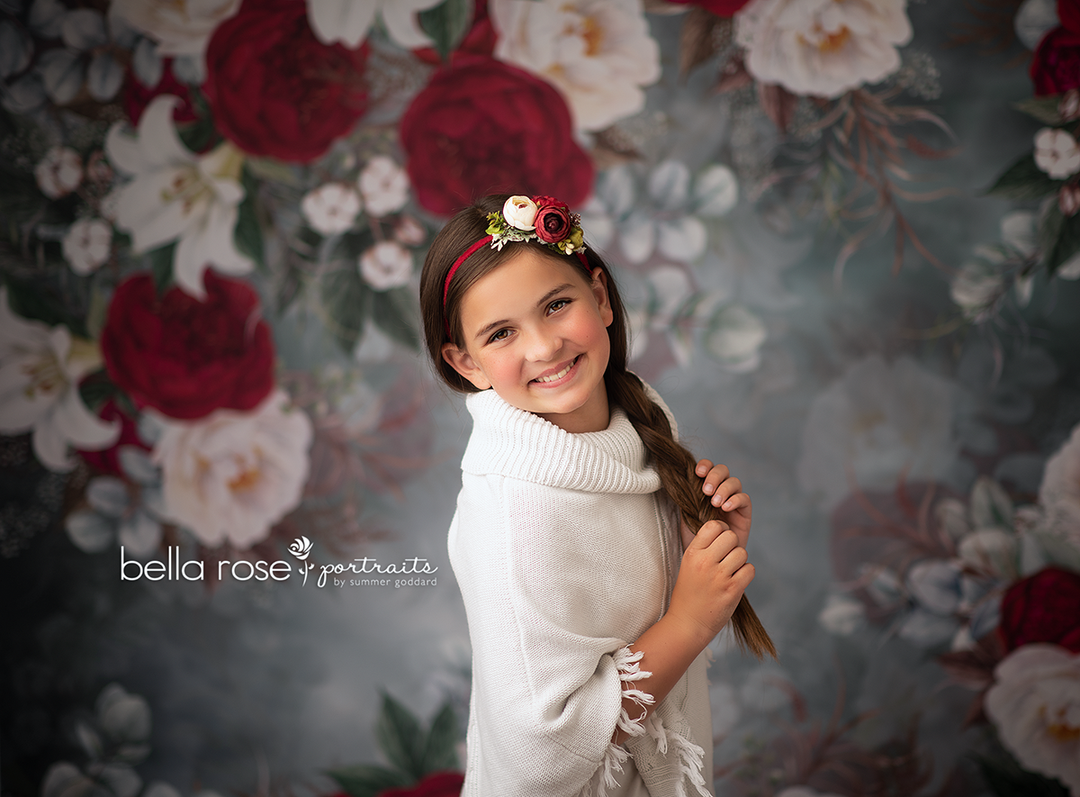 Kate Christmas Floral - HSD Photography Backdrops