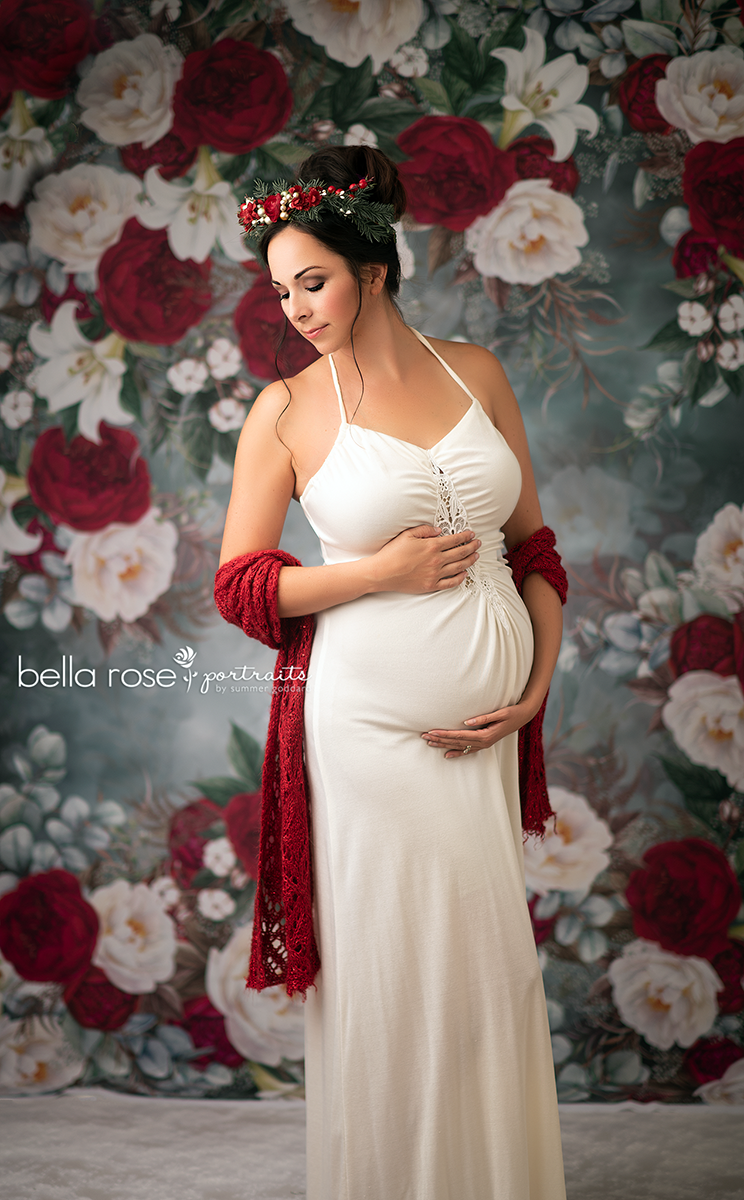 Kate Christmas Floral - HSD Photography Backdrops