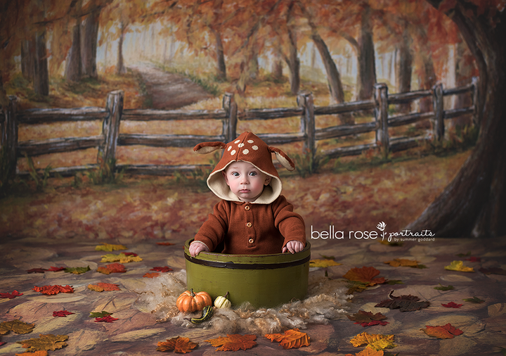 Covered in Leaves Floor Mat - HSD Photography Backdrops