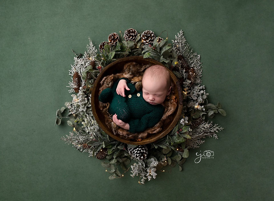 Festive Trimmings I | Newborn Composite - HSD Photography Backdrops 