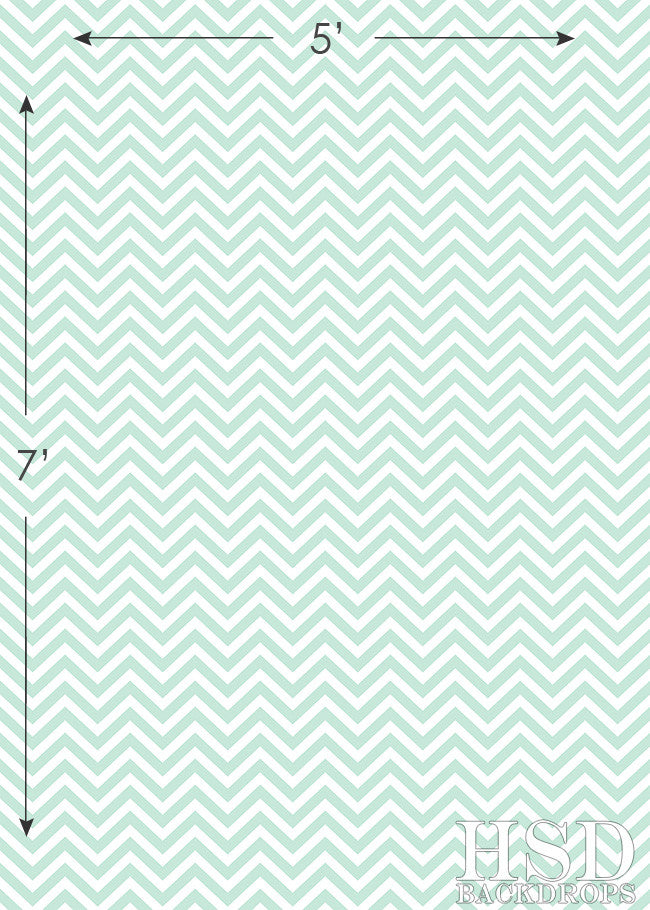 Mint Chevron - HSD Photography Backdrops