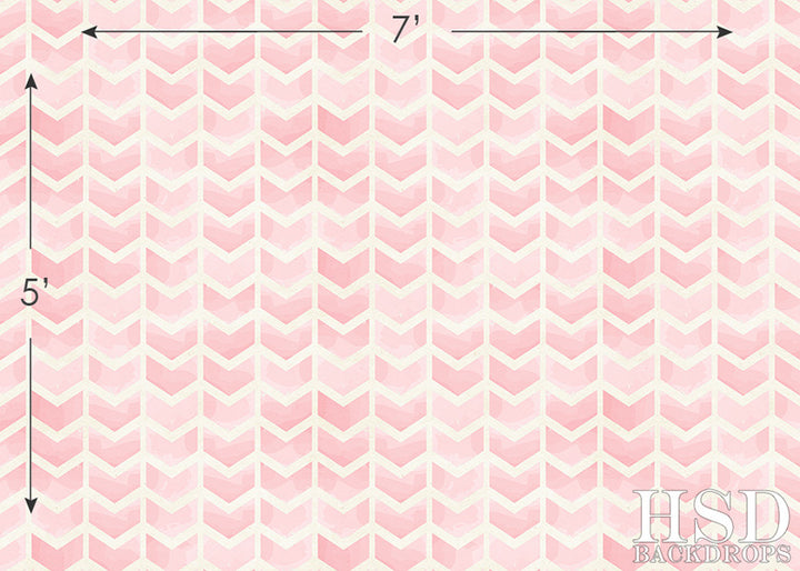 Pink Chevron Arrows - HSD Photography Backdrops