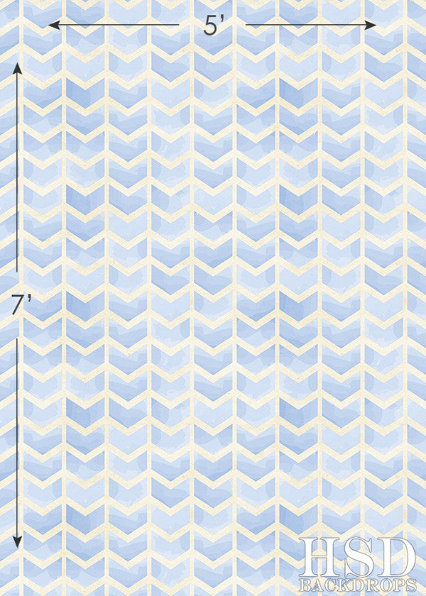 Blue Chevron Arrows - HSD Photography Backdrops