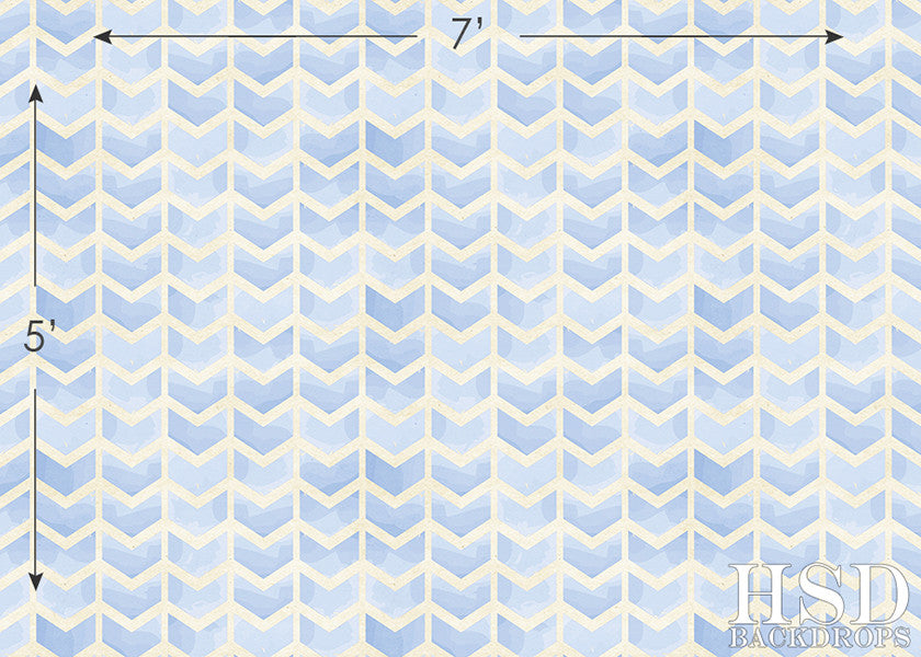 Blue Chevron Arrows - HSD Photography Backdrops