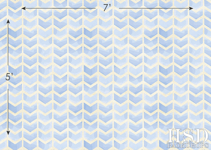 Blue Chevron Arrows - HSD Photography Backdrops
