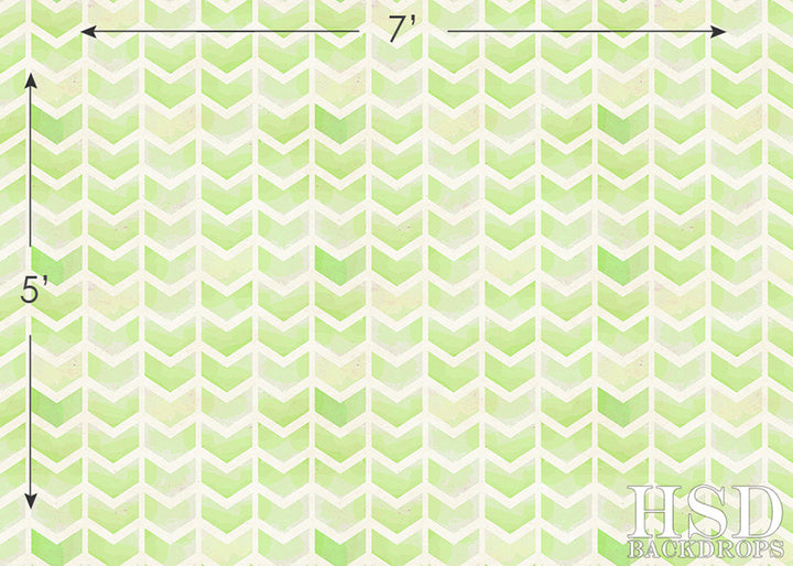 Lime Green Chevron Arrows - HSD Photography Backdrops