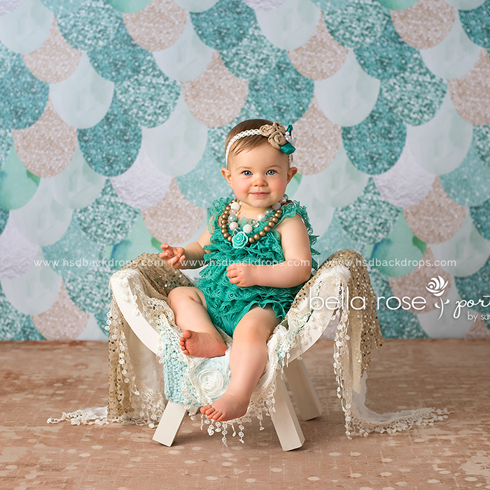 Teal Mermaid Tail - HSD Photography Backdrops 
