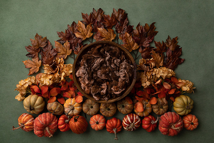 Lots of Leaves | Newborn Digital Backdrop - HSD Photography Backdrops
