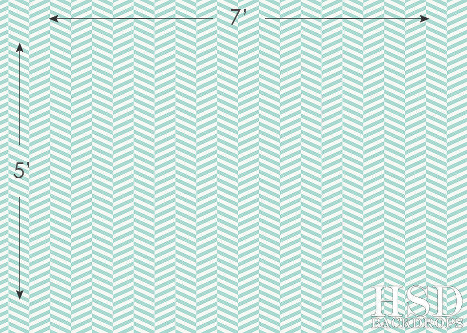 Teal Vintage Chevron - HSD Photography Backdrops
