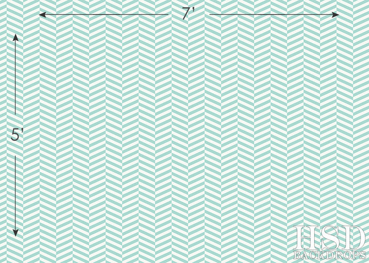 Teal Vintage Chevron - HSD Photography Backdrops