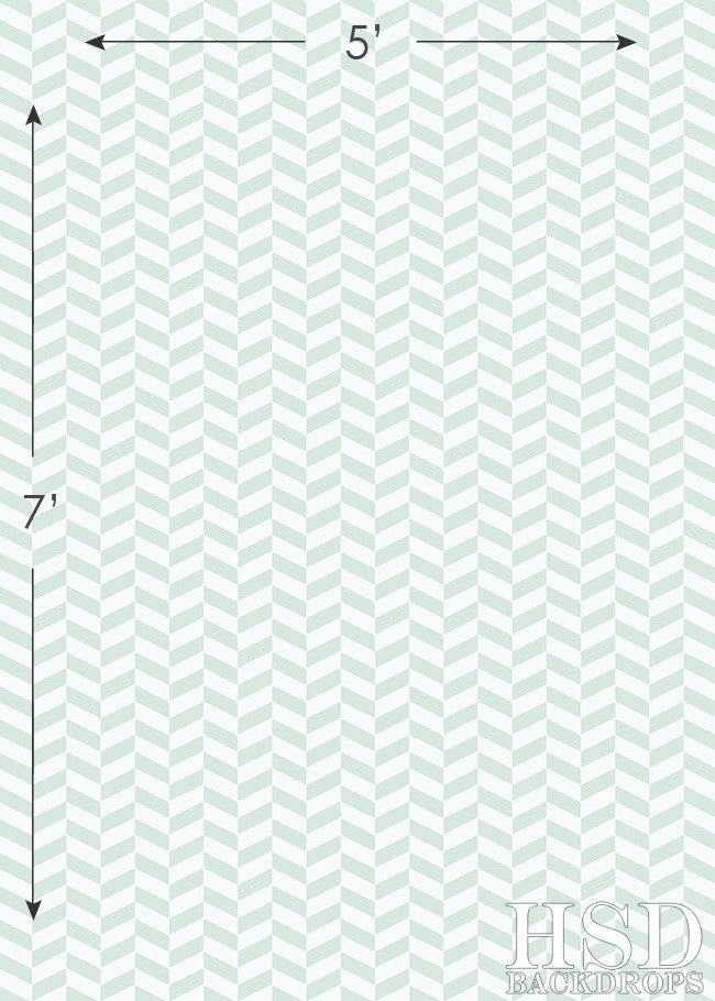 Seafoam Chevron II - HSD Photography Backdrops