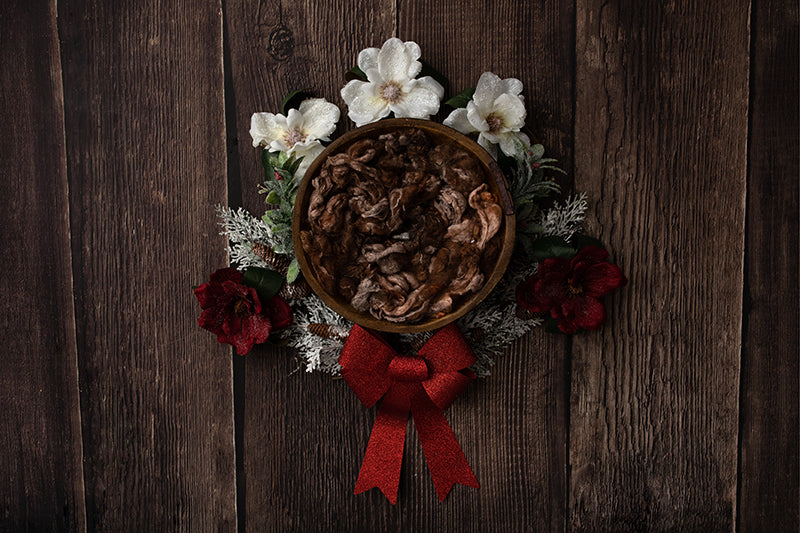 Red Christmas Bow I | Digital - HSD Photography Backdrops