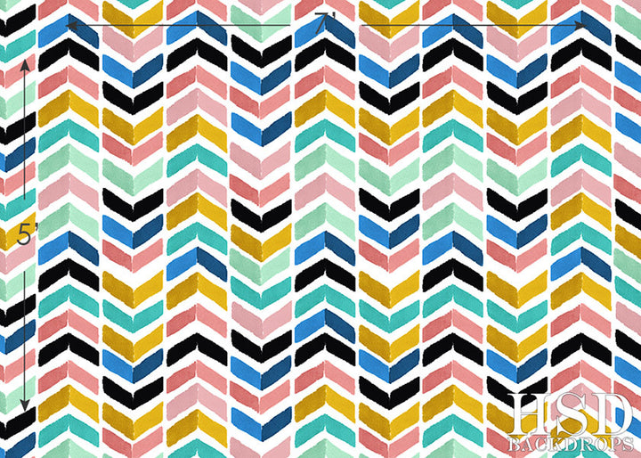 Watercolor Chevron - HSD Photography Backdrops