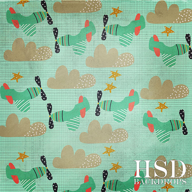 Clouds & Airplanes - HSD Photography Backdrops