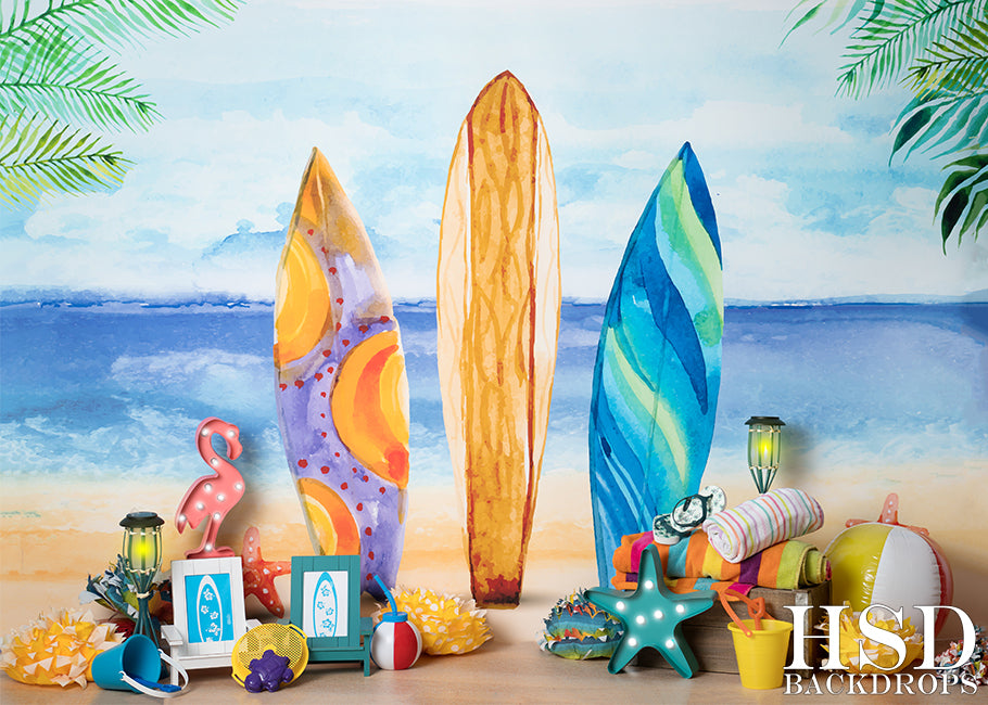 Just Beachy Set Up - HSD Photography Backdrops