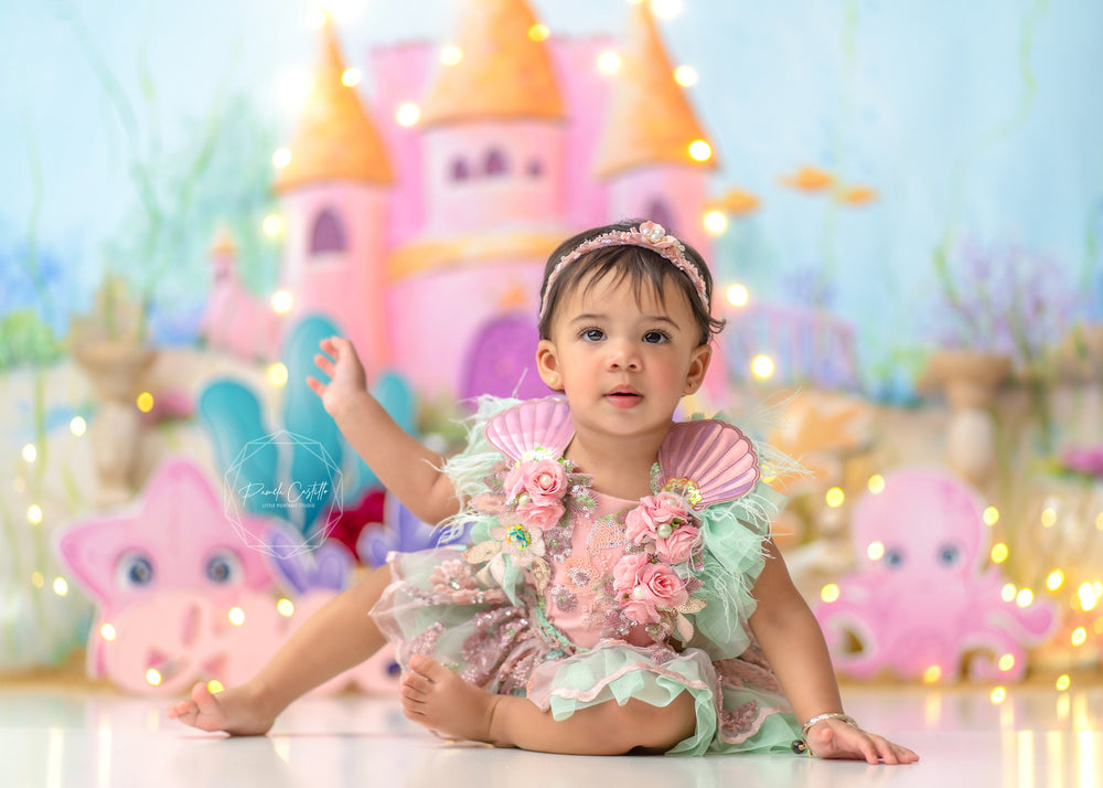 Sea Princess Mermaid Backdrop - HSD Photography Backdrops