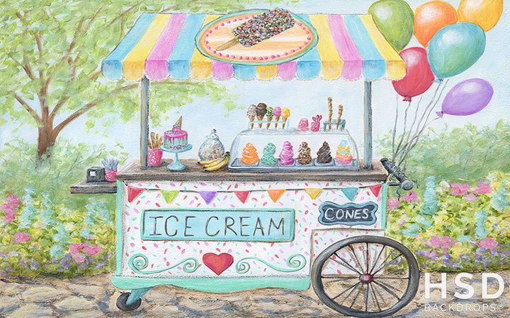 Ice Cream Cart - HSD Photography Backdrops