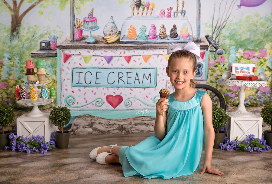 Ice Cream Cart - HSD Photography Backdrops 