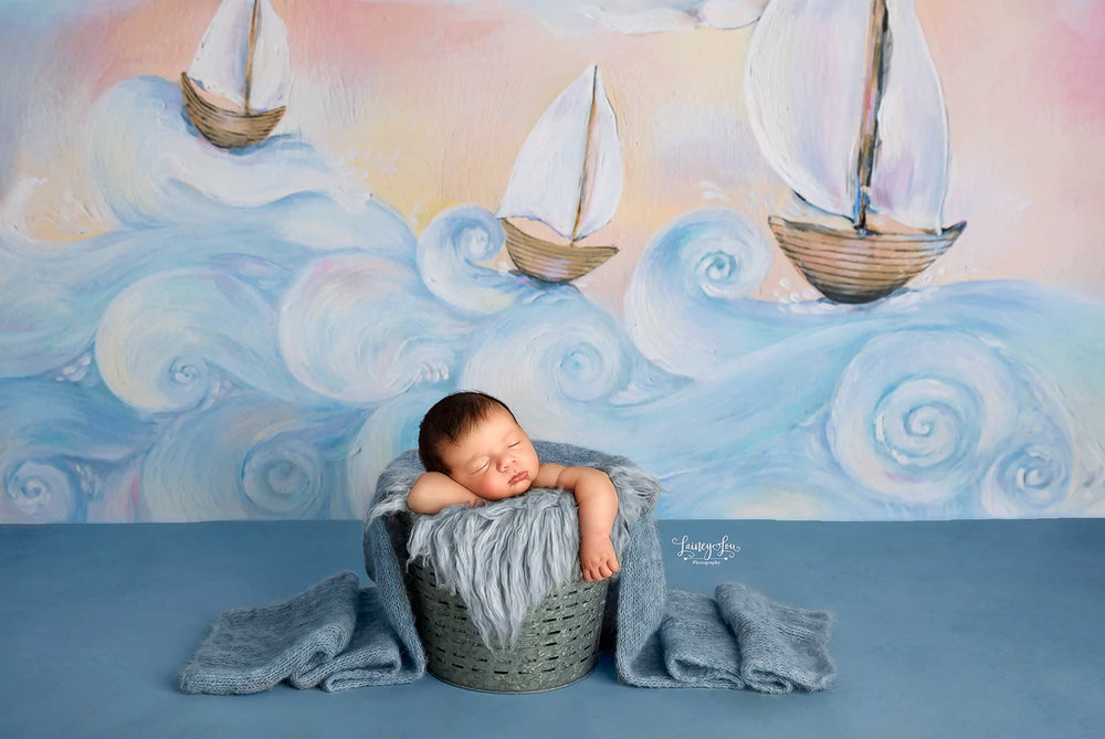 Whimsical Sailboats (POLY) - HSD Photography Backdrops