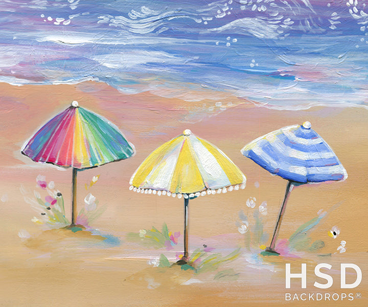 Beach Umbrellas - HSD Photography Backdrops